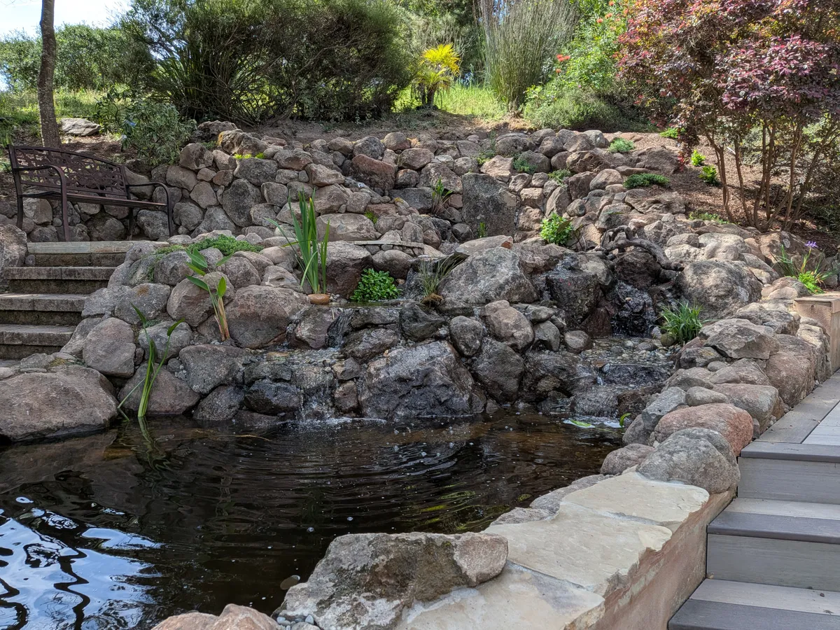Hillside Pond & Waterfall detail 4