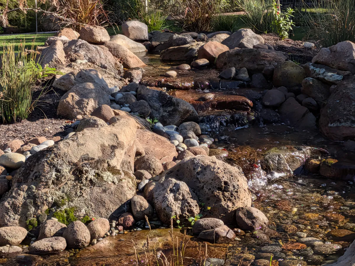 Lava Rock Courtyard Cascade detail 9
